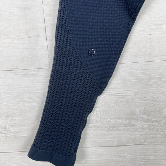 Lululemon Q5 Compression Leggings Women Size 6 Blue High Rise - Picture 5 of 10